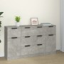 Concrete gray plywood 3-piece sideboard set by vidaXL, Sideboards - Ref: Foro24-3115823, Price: 176,27 €, Discount: %