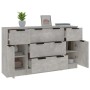 Concrete gray plywood 3-piece sideboard set by vidaXL, Sideboards - Ref: Foro24-3115823, Price: 176,27 €, Discount: %