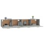 Wall cabinets 2 units plywood gray concrete 100x36.5x35 cm by vidaXL, Lockers and storage cabinets - Ref: Foro24-3115663, Pri...