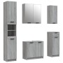 Sonoma gray plywood 5-piece bathroom furniture set by vidaXL, Bathroom furniture - Ref: Foro24-3115858, Price: 292,99 €, Disc...