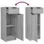 Set de muebles de baño 5 pzas madera contrachapada gris sonoma de vidaXL, Muebles de baño - Ref: Foro24-3115858, Precio: 292,...