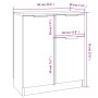 Aparadores 2 uds madera contrachapada blanco 60x30x70 cm de vidaXL, Aparadores - Ref: Foro24-3115812, Precio: 150,73 €, Descu...