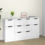 3-teiliges Sideboard-Set aus glänzend weißem Sperrholz von vidaXL, Sideboards - Ref: Foro24-3115824, Preis: 197,59 €, Rabatt: %