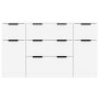 Set de aparador 3 piezas madera contrachapada blanco brillante de vidaXL, Aparadores - Ref: Foro24-3115824, Precio: 197,59 €,...