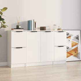 3 plywood white gloss sideboards by vidaXL, Sideboards - Ref: Foro24-3115848, Price: 165,82 €, Discount: %