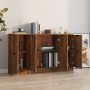 3-piece smoked oak plywood sideboards by vidaXL, Sideboards - Ref: Foro24-3115849, Price: 113,56 €, Discount: %