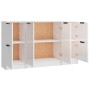 Aparadores 3 uds madera contrachapada blanco brillo de vidaXL, Aparadores - Ref: Foro24-3115848, Precio: 169,13 €, Descuento: %