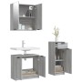 3-piece bathroom furniture set made of gray Sonoma plywood by vidaXL, Bathroom furniture - Ref: Foro24-3115874, Price: 172,32...