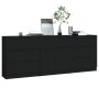 3-piece black plywood sideboard by vidaXL, Sideboards - Ref: Foro24-3115797, Price: 194,87 €, Discount: %