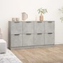 Aparadores 2 uds madera contrachapada gris hormigón 60x30x70 cm de vidaXL, Aparadores - Ref: Foro24-3115807, Precio: 103,07 €...