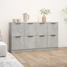 Sideboards 2 Stück betongraues Sperrholz 60x30x70 cm von vidaXL, Sideboards - Ref: Foro24-3115807, Preis: 103,07 €, Rabatt: %