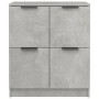 Aparadores 2 uds madera contrachapada gris hormigón 60x30x70 cm de vidaXL, Aparadores - Ref: Foro24-3115807, Precio: 96,56 €,...