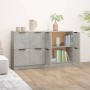 Aparadores 2 uds madera contrachapada gris hormigón 60x30x70 cm de vidaXL, Aparadores - Ref: Foro24-3115807, Precio: 103,07 €...