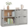 Aparadores 2 uds madera contrachapada gris hormigón 60x30x70 cm de vidaXL, Aparadores - Ref: Foro24-3115807, Precio: 96,56 €,...