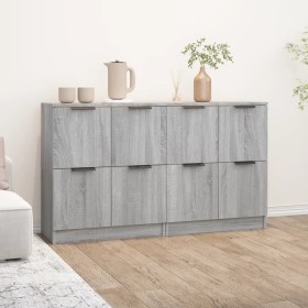 Sideboards 2 pcs Sonoma gray plywood 60x30x70 cm by vidaXL, Sideboards - Ref: Foro24-3115810, Price: 101,10 €, Discount: %