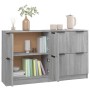 Aparadores 2 uds madera contrachapada gris Sonoma 60x30x70 cm de vidaXL, Aparadores - Ref: Foro24-3115810, Precio: 108,78 €, ...