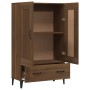 Tall oak brown plywood sideboard 70x31x115 cm by vidaXL, Sideboards - Ref: Foro24-817488, Price: 79,59 €, Discount: %