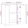 Aparadores 2 uds madera contrachapada roble ahumado 60x30x70 cm de vidaXL, Aparadores - Ref: Foro24-3115777, Precio: 112,36 €...