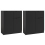 Aparadores 2 uds madera contrachapada negro 60x30x70 cm de vidaXL, Aparadores - Ref: Foro24-3115813, Precio: 156,59 €, Descue...