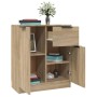 Aparadores 2 uds madera contrachapada roble Sonoma 60x30x70 cm de vidaXL, Aparadores - Ref: Foro24-3115814, Precio: 167,32 €,...