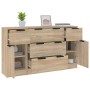 Set de aparador 3 pzas madera contrachapada color roble Sonoma de vidaXL, Aparadores - Ref: Foro24-3115822, Precio: 183,23 €,...