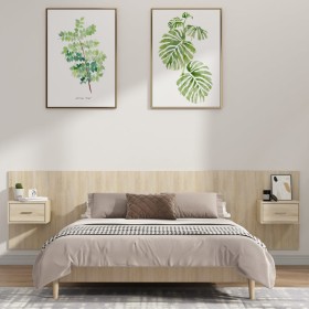 Sonoma oak plywood headboard with side tables by vidaXL, Headboards and footboards - Ref: Foro24-3115726, Price: 149,99 €, Di...