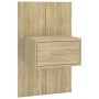 Sonoma oak plywood headboard with side tables by vidaXL, Headboards and footboards - Ref: Foro24-3115726, Price: 157,98 €, Di...