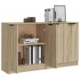 Aparadores 2 uds madera contrachapada roble Sonoma 60x30x70 cm de vidaXL, Aparadores - Ref: Foro24-3115774, Precio: 125,17 €,...