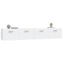 Armarios de pared 2 uds contrachapada blanco 100x36,5x35 cm de vidaXL, Taquillas y armarios de almacenamiento - Ref: Foro24-3...