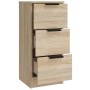 Aparadores 3 piezas madera contrachapada color roble sonoma de vidaXL, Aparadores - Ref: Foro24-3115838, Precio: 170,36 €, De...