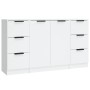 Aparadores 3 piezas madera contrachapada blanco de vidaXL, Aparadores - Ref: Foro24-3115836, Precio: 172,79 €, Descuento: %