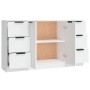 Aparadores 3 piezas madera contrachapada blanco de vidaXL, Aparadores - Ref: Foro24-3115836, Precio: 172,79 €, Descuento: %