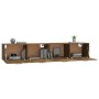 Wall cabinets 2 units smoked oak plywood 100x36.5x35 cm by vidaXL, Lockers and storage cabinets - Ref: Foro24-3115665, Price:...