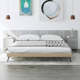 Sonoma gray plywood headboard and side tables by vidaXL, Headboards and footboards - Ref: Foro24-3115738, Price: 157,99 €, Di...