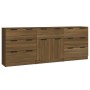 3-piece oak brown plywood sideboard by vidaXL, Sideboards - Ref: Foro24-3115803, Price: 207,66 €, Discount: %