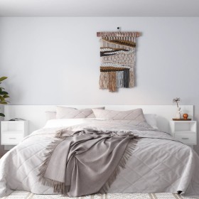 White plywood headboard with side tables by vidaXL, Headboards and footboards - Ref: Foro24-3115764, Price: 159,99 €, Discoun...