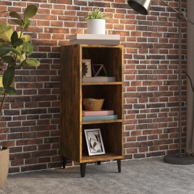 Aparador de madera de ingeniería roble ahumado 34,5x32,5x90 cm de vidaXL, Aparadores - Ref: Foro24-817423, Precio: 40,99 €, D...