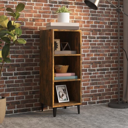 Aparador de madera de ingeniería roble ahumado 34,5x32,5x90 cm de vidaXL, Aparadores - Ref: Foro24-817423, Precio: 40,78 €, D...