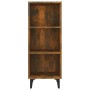 Aparador de madera de ingeniería roble ahumado 34,5x32,5x90 cm de vidaXL, Aparadores - Ref: Foro24-817423, Precio: 40,78 €, D...