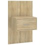 Sonoma oak plywood headboard with side tables by vidaXL, Headboards and footboards - Ref: Foro24-3115678, Price: 132,99 €, Di...