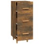 Aparador madera de ingeniería roble ahumado 34,5x34x90 cm de vidaXL, Aparadores - Ref: Foro24-817408, Precio: 51,33 €, Descue...