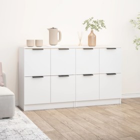 Aparadores 2 unidades madera contrachapada blanco 60x30x70 cm de vidaXL, Aparadores - Ref: Foro24-3115804, Precio: 130,97 €, ...