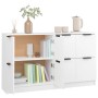 Sideboards 2 Einheiten aus weißem Sperrholz 60x30x70 cm von vidaXL, Sideboards - Ref: Foro24-3115804, Preis: 131,12 €, Rabatt: %