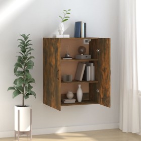 Engineered wood hanging cabinet smoked oak 69.5x34x90 cm by vidaXL, Lockers and storage cabinets - Ref: Foro24-817384, Price:...