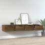 Wall cabinets 2 pcs oak brown plywood 68x30x20 cm by vidaXL, Shelves and shelves - Ref: Foro24-3115899, Price: 128,08 €, Disc...