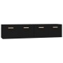 Armario de pared 2 uds madera contrachapada negro 80x35x36,5 cm de vidaXL, Taquillas y armarios de almacenamiento - Ref: Foro...