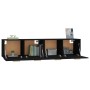 Wall cabinet 2 pcs black plywood 80x35x36.5 cm by vidaXL, Lockers and storage cabinets - Ref: Foro24-3115645, Price: 85,99 €,...