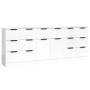 3-piece sideboard glossy white plywood by vidaXL, Sideboards - Ref: Foro24-3115800, Price: 272,15 €, Discount: %