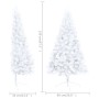 Medio árbol de Navidad con luces y bolas blanco 120 cm de vidaXL, Arboles de navidad - Ref: Foro24-3077568, Precio: 65,91 €, ...