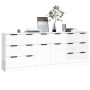 3-piece sideboard glossy white plywood by vidaXL, Sideboards - Ref: Foro24-3115800, Price: 272,15 €, Discount: %